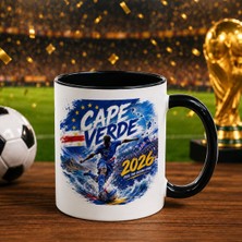 Bk Gift Yeşil Burun Adaları Taraftar Temalı 2026 Dünya Kupası Tasarımlı Siyah Kupa Bardak