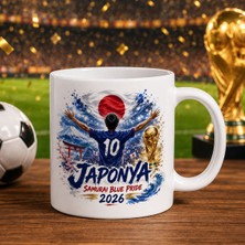 Bk Gift Japonya Taraftar Temalı 2026 Dünya Kupası Tasarımlı Beyaz Kupa Bardak