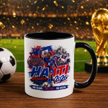Bk Gift Haiti Taraftar Temalı 2026 Dünya Kupası Tasarımlı Siyah Kupa Bardak