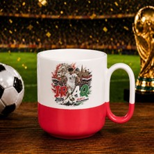 Bk Gift Irak Taraftar Temalı 2026 Dünya Kupası Tasarımlı Kırmızı Joyful Kupa Bardak