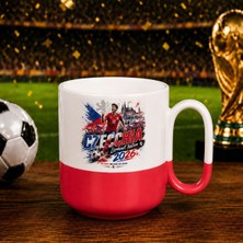 Bk Gift Çekya Taraftar Temalı 2026 Dünya Kupası Tasarımlı Kırmızı Joyful Kupa Bardak