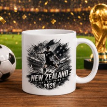 Bk Gift Yeni Zenlanda Taraftar Temalı 2026 Dünya Kupası Tasarımlı Beyaz Kupa Bardak