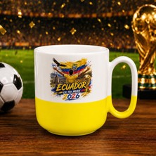 Bk Gift Ekvator Taraftar Temalı 2026 Dünya Kupası Tasarımlı Sarı Joyful Kupa Bardak
