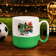 Bk Gift Güney Afrika Taraftar Temalı 2026 Dünya Kupası Tasarımlı Siyah Joyful Kupa Bardak