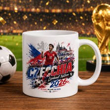 Bk Gift Çekya Taraftar Temalı 2026 Dünya Kupası Tasarımlı Beyaz Kupa Bardak