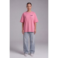 Backlain Mod Style Unisex Oversize Baskılı Tişört %100 Pamuk Günlük Stil