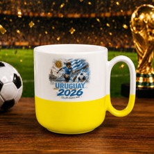 Bk Gift Uruguay Taraftar Temalı 2026 Dünya Kupası Tasarımlı Sarı Joyful Kupa Bardak