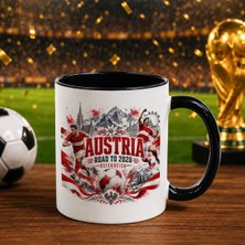 Bk Gift Avusturya Taraftar Temalı 2026 Dünya Kupası Tasarımlı Siyah Kupa Bardak