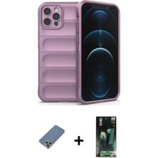 Marsilyan™- iPhone 12 Pro Kılıf Atlas Koleksiyonu - Şeffaf 360 Full Body Arka Koruyucu + Metal Kamera Lens Koruma Cam - Akyl
