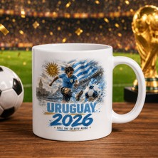 Bk Gift Uruguay Taraftar Temalı 2026 Dünya Kupası Tasarımlı Beyaz Kupa Bardak