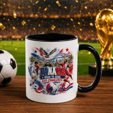 Bk Gift Panama Taraftar Temalı 2026 Dünya Kupası Tasarımlı Siyah Kupa Bardak