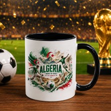 Bk Gift Cezayir Taraftar Temalı 2026 Dünya Kupası Tasarımlı Siyah Kupa Bardak