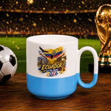 Bk Gift Ekvator Taraftar Temalı 2026 Dünya Kupası Tasarımlı Mavi Joyful Kupa Bardak