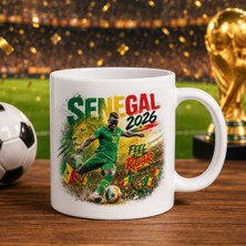 Bk Gift Senegal Taraftar Temalı 2026 Dünya Kupası Tasarımlı Beyaz Kupa Bardak