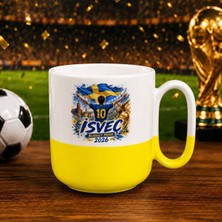 Bk Gift Isveç Taraftar Temalı 2026 Dünya Kupası Tasarımlı Sarı Joyful Kupa Bardak