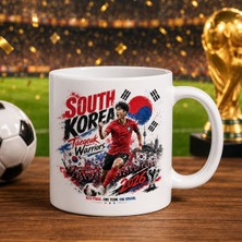 Bk Gift Güney Kore Taraftar Temalı 2026 Dünya Kupası Tasarımlı Beyaz Kupa Bardak