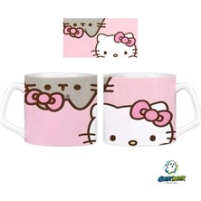Ghostbastır Design Pusheen ve Hello Kitty Kupa Bardak | Tek Adet 0686