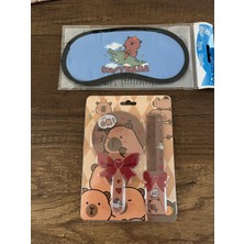 Gülümse Gel Kız Çocuk Capybar Kapibara Uyku Bandı Tarak Ayna Seti Karne Doğum Günü Hediyesi Yılbaşı Advent Calendar Calender