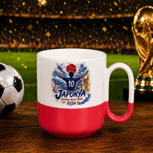 Bk Gift Japonya Taraftar Temalı 2026 Dünya Kupası Tasarımlı Kırmızı Joyful Kupa Bardak