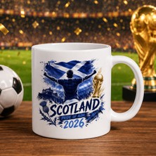 Bk Gift Iskoçya Taraftar Temalı 2026 Dünya Kupası Tasarımlı Beyaz Kupa Bardak