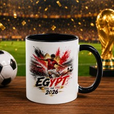 Bk Gift Mısır Taraftar Temalı 2026 Dünya Kupası Tasarımlı Siyah Kupa Bardak