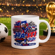 Bk Gift Haiti Taraftar Temalı 2026 Dünya Kupası Tasarımlı Beyaz Kupa Bardak