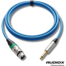 AUDIOX Platinum Series Jak Kablo 6.3 mm Mono Xlr Dişi Mikrofon ve Enstrüman Kablosu