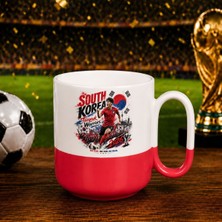 Bk Gift Güney Kore Taraftar Temalı 2026 Dünya Kupası Tasarımlı Kırmızı Joyful Kupa Bardak