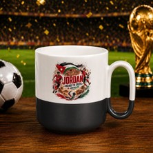 Bk Gift Ürdün Taraftar Temalı 2026 Dünya Kupası Tasarımlı Siyah Joyful Kupa Bardak