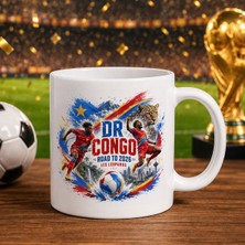 Bk Gift Kongo Taraftar Temalı 2026 Dünya Kupası Tasarımlı Beyaz Kupa Bardak