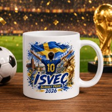 Bk Gift Isveç Taraftar Temalı 2026 Dünya Kupası Tasarımlı Beyaz Kupa Bardak