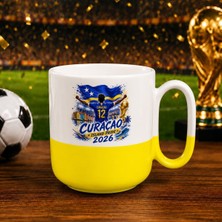 Bk Gift Curaçao Taraftar Temalı 2026 Dünya Kupası Tasarımlı Sarı Joyful Kupa Bardak