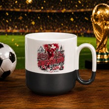 Bk Gift Isviçre Taraftar Temalı 2026 Dünya Kupası Tasarımlı Siyah Joyful Kupa Bardak