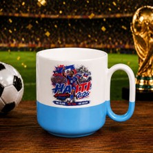 Bk Gift Haiti Taraftar Temalı 2026 Dünya Kupası Tasarımlı Mavi Joyful Kupa Bardak