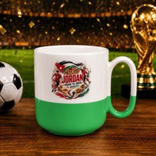 Bk Gift Ürdün Taraftar Temalı 2026 Dünya Kupası Tasarımlı Yeşil Joyful Kupa Bardak