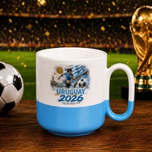 Bk Gift Uruguay Taraftar Temalı 2026 Dünya Kupası Tasarımlı Mavi Joyful Kupa Bardak