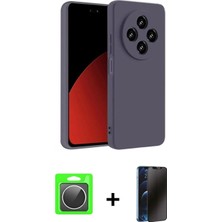 Pileli Store Pilelistore™ Redmi 14C Kılıf Kozmos Yansıma Özel Seri - Siyah 3D Antistatik Hayalet Cam Ekran Koruyucu + Raze Metal Kamera Lens - Gs