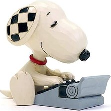 Depo Store Jim Shore Peanuts Snoopy Yazma Minyatür Heykelcik, 7,5 Cm, Çok Renkli