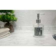 Depo Store Cam Sıvı Sabunluk,siyah Etiketli 300ML Seti 7,6X15,5CM