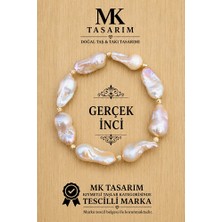 MK Tasarım Gerçek Inci Bileklik MK.7000.830- Rahatlık-Dinginlik-Enerji- Stres Bilekliği
