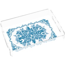 Rosivella Blue Blanc Royale 25X17 Pleksi Tepsi