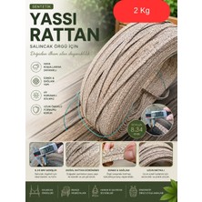 Mady Aksesuar Premium Sentetik Rattan Şerit - Salıncak Örme ve Tamir Ipi - 2 Kg, 17MM Kırçıllı Tarçın Rengi,