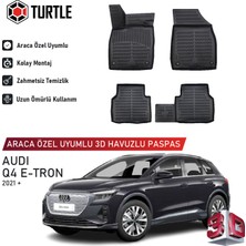 Turtle Audi Q4 E-Tron 2021-2026 Uyumlu 3D Havuzlu Oto Paspas