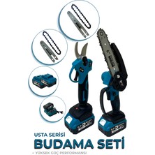 Dynamic Tech Profesyonel Çift Akülü Dal Budama Makası & Testeresi 2 Li Set