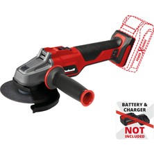 Einhell Professional Akülü Avuç Taşlama AXXIO 18/125 Q Li-Solo Power X-Change (18 V, 700 W, 125 mm disk Ø, 33 mm kesme derinliği, kömürsüz, Quick-Fix oluk, kesme diski ve akü dahil değildir) - 4431151
