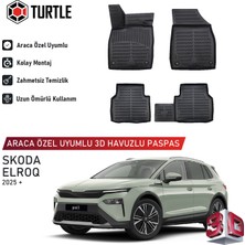 Turtle Skoda Elroq 2025-2026 Uyumlu 3D Havuzlu Oto Paspas