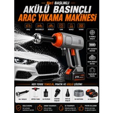 Deanb 21V Şarjlı Basınçlı Yıkama Makinesi 335 Psı 18000 Rpm Çift Batarya Araç Motosiklet Bahçe Temizleme Seti