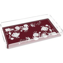 Rosivella Rose Glow Burgundy 40X20 Pleksi Tepsi