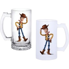 Ghostbastır Design Toy Story Kulplu Bira Bardağı Buzlu Veya Şeffaf Seçenekli 0234