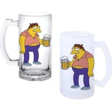 Ghostbastır Design Simpsons Kulplu Bira Bardağı Buzlu Veya Şeffaf Seçenekli 0205